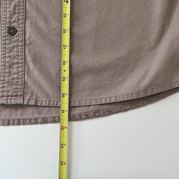 Cabela's Outdoor Gear Large Vented Shooting Short-Sleeve Brown Tan Khaki Shirt - Picture 11 of 11